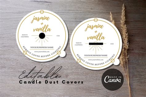 Candle Dust Cover Template